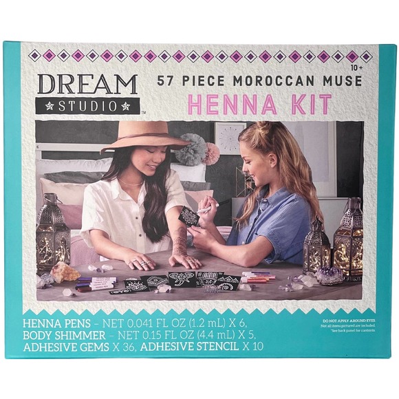 Temporary Tattoo Kit - 57pc Henna Kit, Moroccan Muse from Dream Studio - Picture 1 of 6